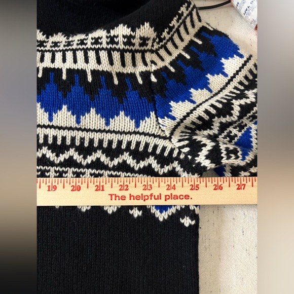 Lauren Ralph Lauren Women’s Crew Neck Knit Sweater 2X Black/Blue. Tag $225 - Picture 8 of 8